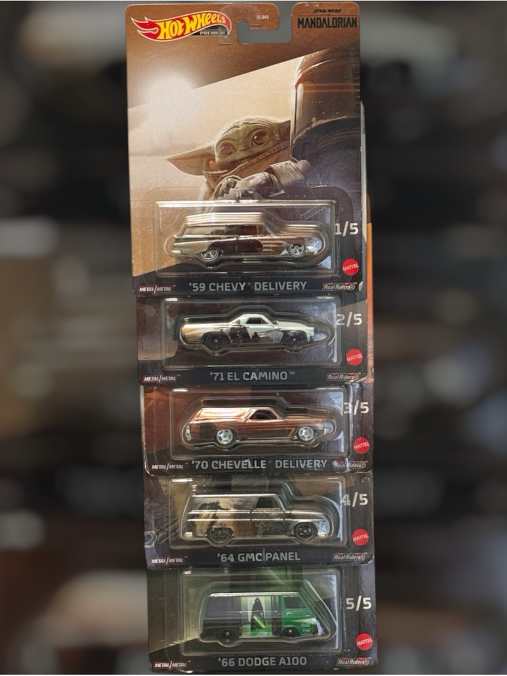 Hot Wheels Premium Star Wars The Mandalorian Complete 5 Car Set